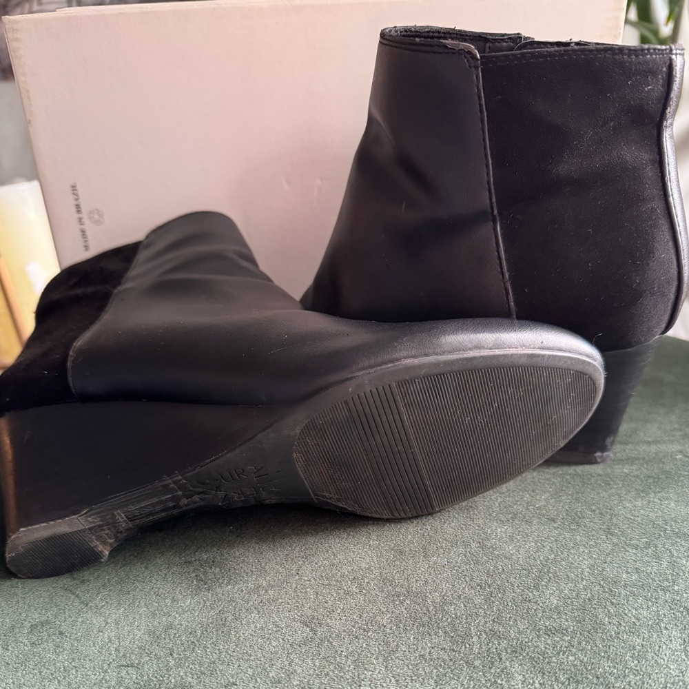 Naturalizer Black Wedge Ankle Boots | Comfortable & Classic - Picture 6 of 11
